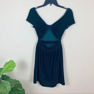 💋Urban Outfitters velvet green mini dress
